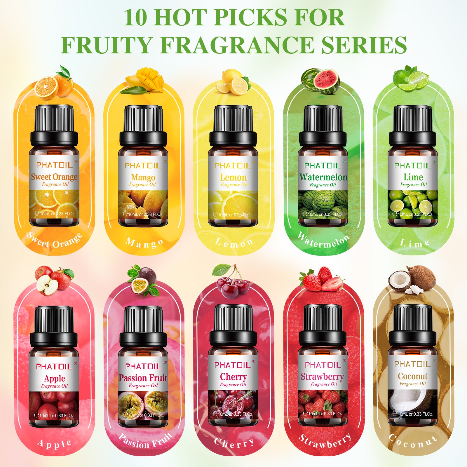 Fruity Fragrance Oil For Diffusers | Fragrance Oil Gift Set | PHATOIL