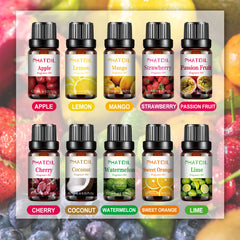 Fruity Scent Fragrance Oil Set-10×0.33Oz-Bottle-PHATOIL