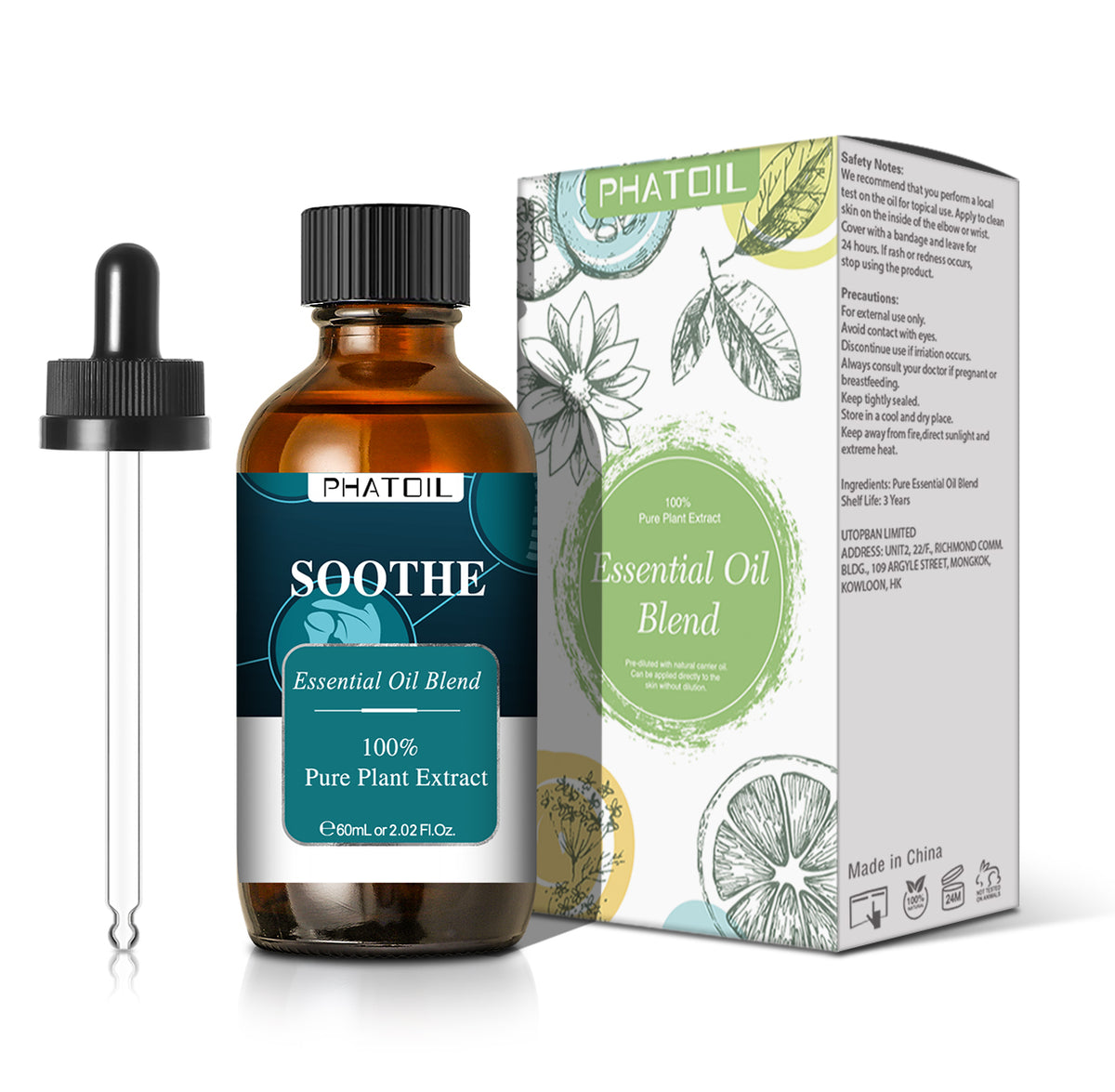 Essential Oil Blend - Soothe -2.02Oz-Package-PHATOI