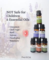 Essential Oils Fit for Kids and Pets, Sweet orange, Chamomile, Lavender, Tea tree, Frankincense, Geranium