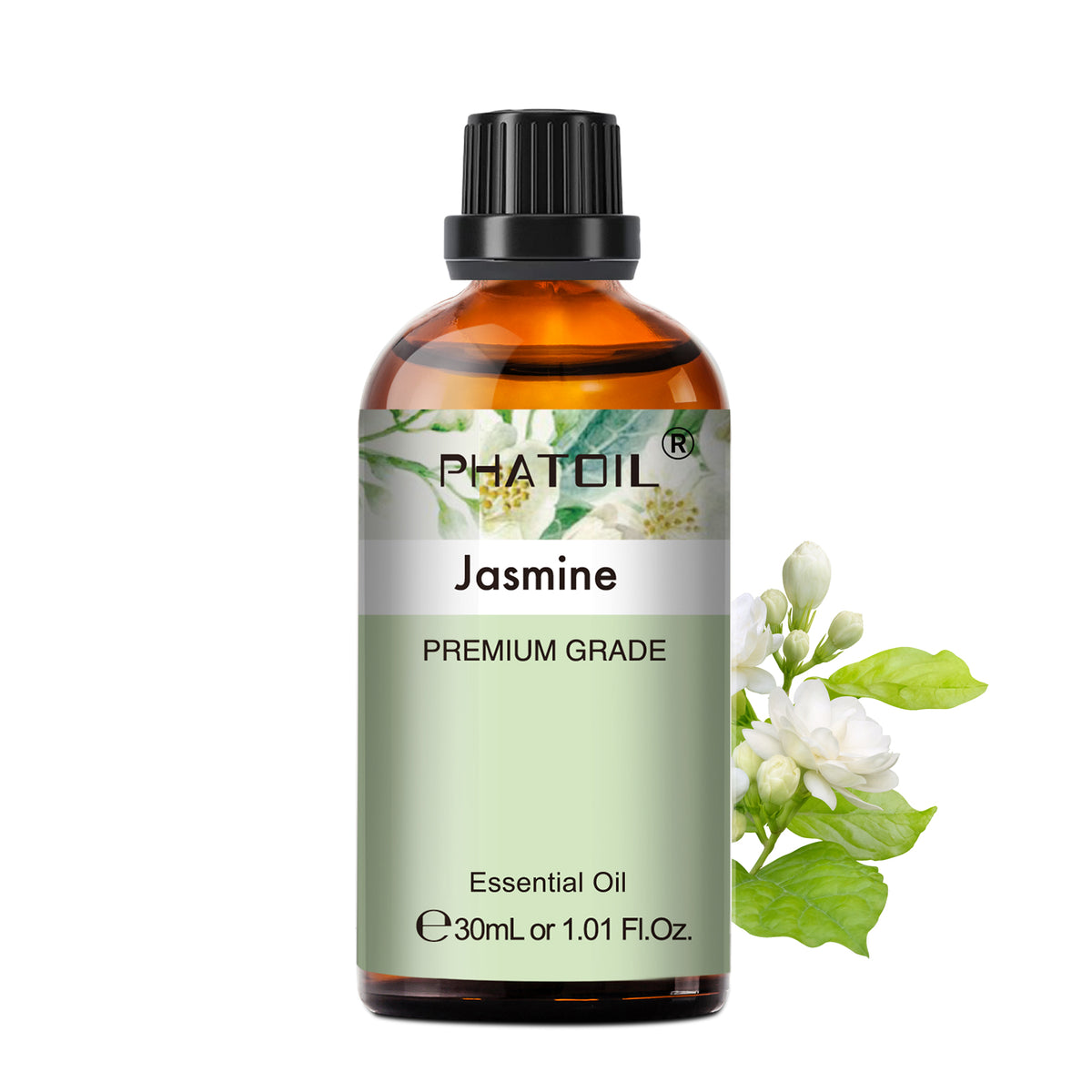 PHATOIL 30ml/1.01 fl.Oz Jasmine Essential Oils for Diffusers Humidifier 100% Pure Natural Aromatherapy Massage Bath Sleep Relaxation