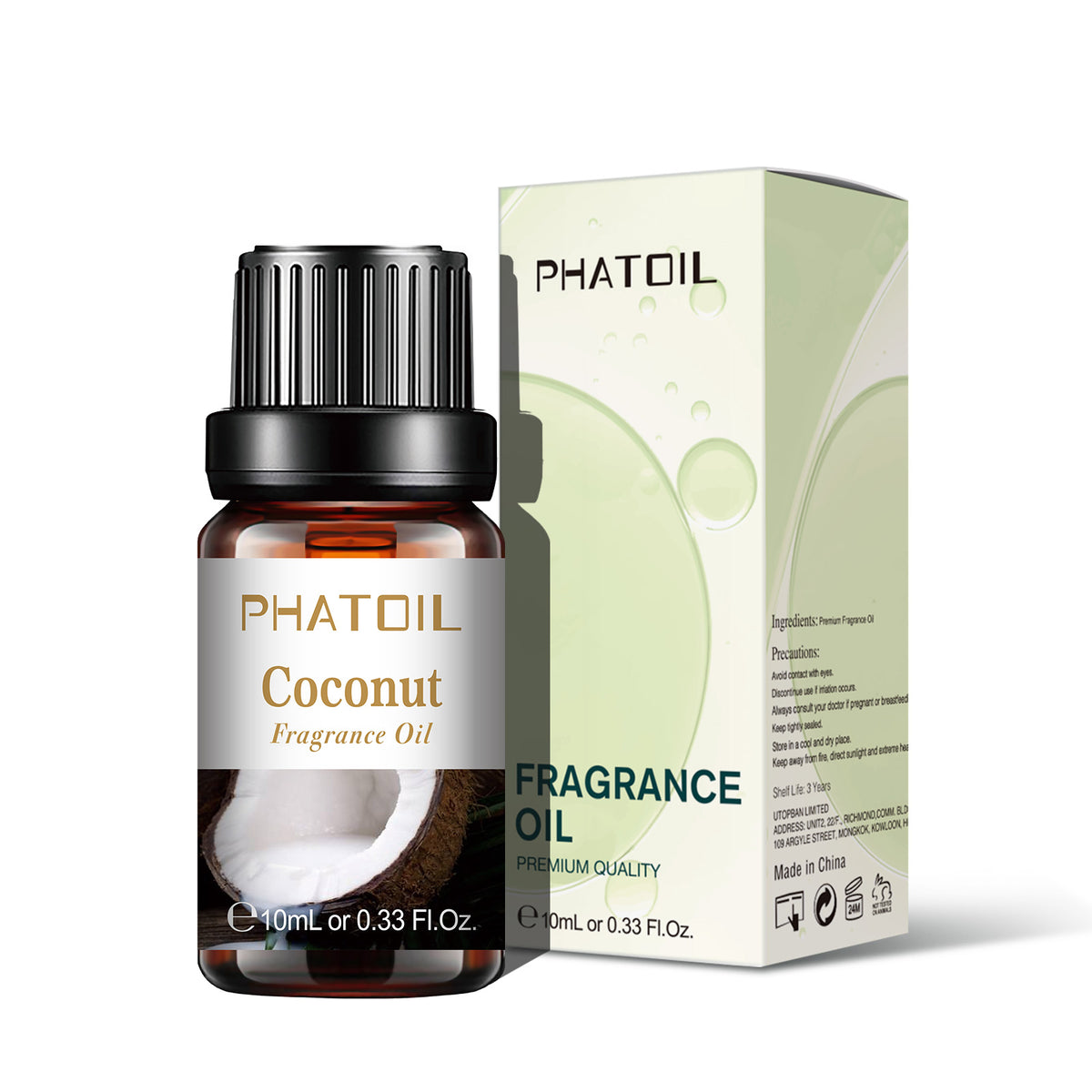 Coconut Fragrance Oil-0.33Oz-Package-PHATOIL
