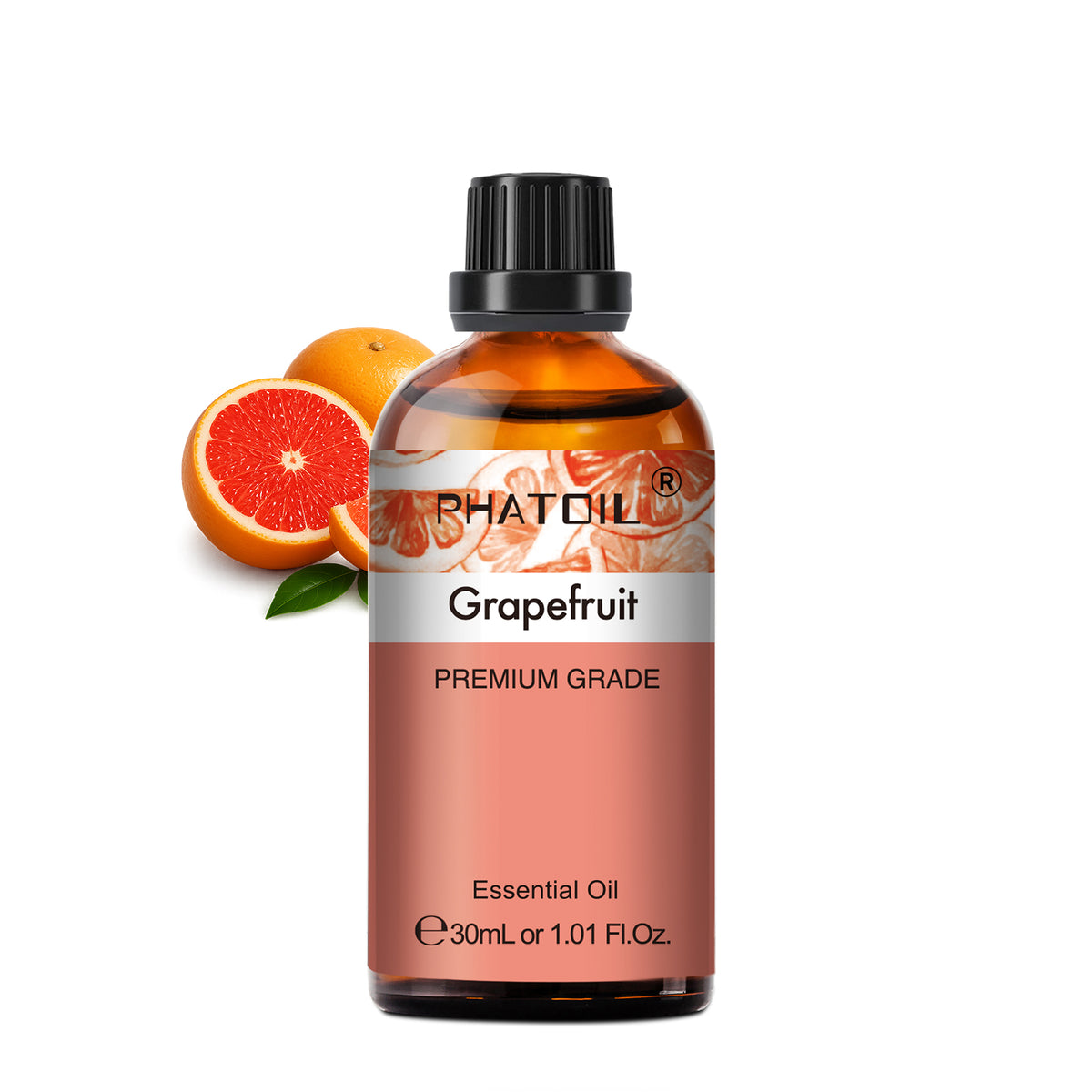 PHATOIL Grapefruit Essential Oils for Diffusers Humidifier 100% Pure Natural Aromatherapy Massage Bath Sleep Relaxation 30ml/1.01 fl.Oz