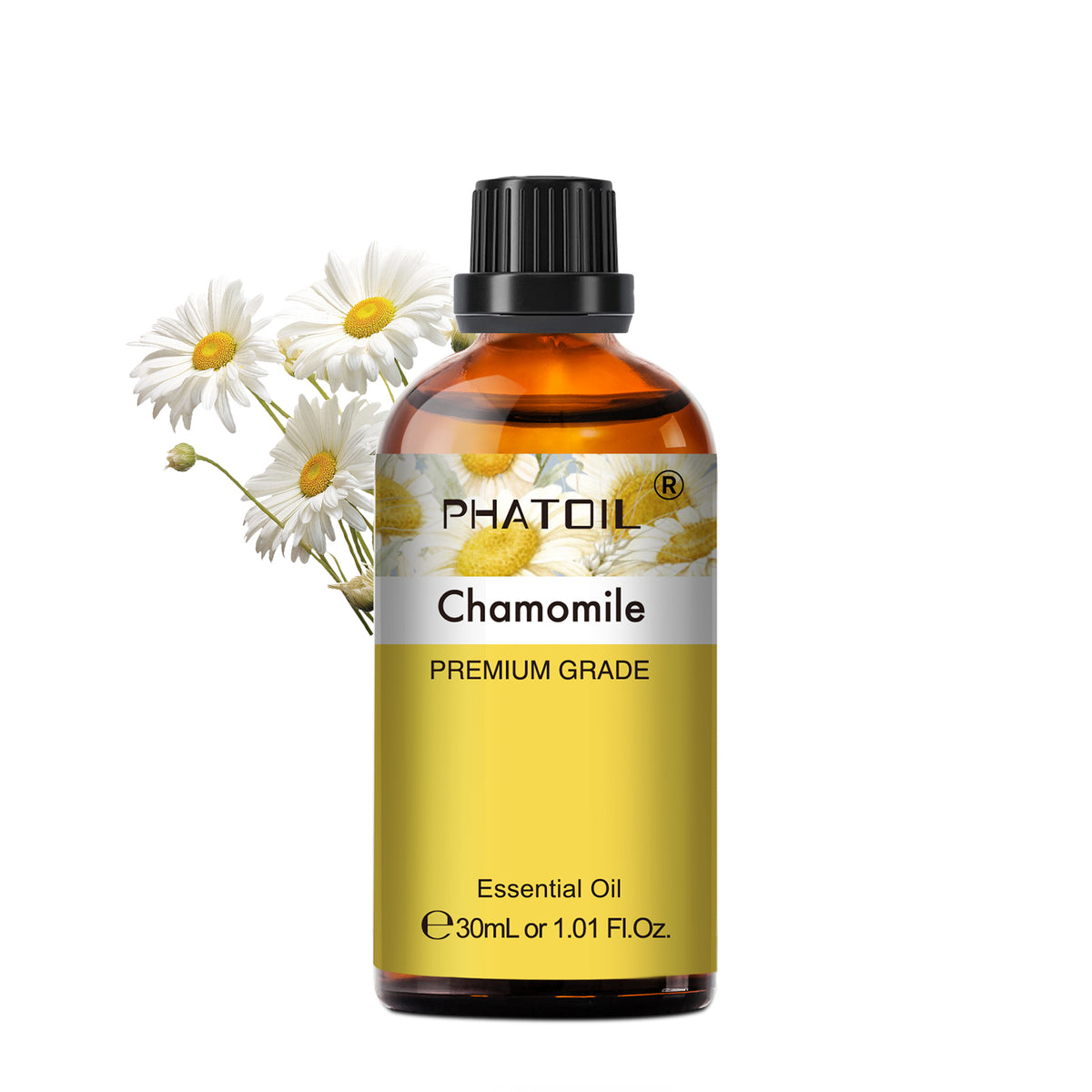 PHATOIL 30ML Chamomile Essential Oil for Diffuser, 100% Natural Chamomile Oil for Skin Care Aromatherapy Soap Making Scent