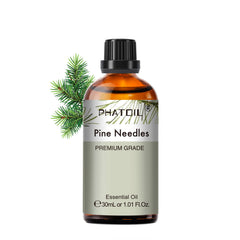 PHATOIL 30ML Pine Needles Essential Oil for Skin, Diffuser, 100% Pure Natural, Cleansing & Nourishing, Herbaceous Scent for Aromatherapy, Soap Making Scent DIY