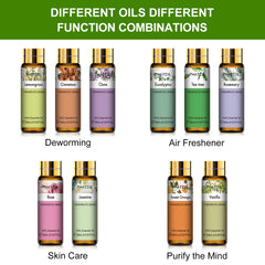 PHATOIL 9pcs Essential Oils Set for Diffusers, Natural Oil for Candle Making, Home Care, Fragrance, Aromatherapy, Humidifiers, Gifts（10ml）