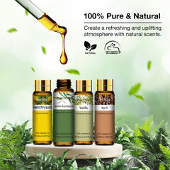 PHATOIL 9 Pcs Pure Essential Oil Set for Diffuser, Humidifiers, Skin Care, Massage, Gift (10ML)