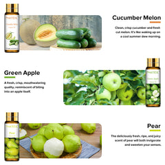 PHATOIL Fruit Fragrance Oil 9 Blends Set - Perfect for Candle Making, Freshie Scents, Diffuser Oil Scents