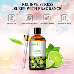 Phatoil Universal Fragrance Oil Lime Essential Oil, 3.38 Fl Oz