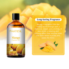PHATOIL Fragrance Oil for Candle Making, Mango Essential Oil for Diffuser, Aromatherapy, Soap Making, 3.38 fl oz