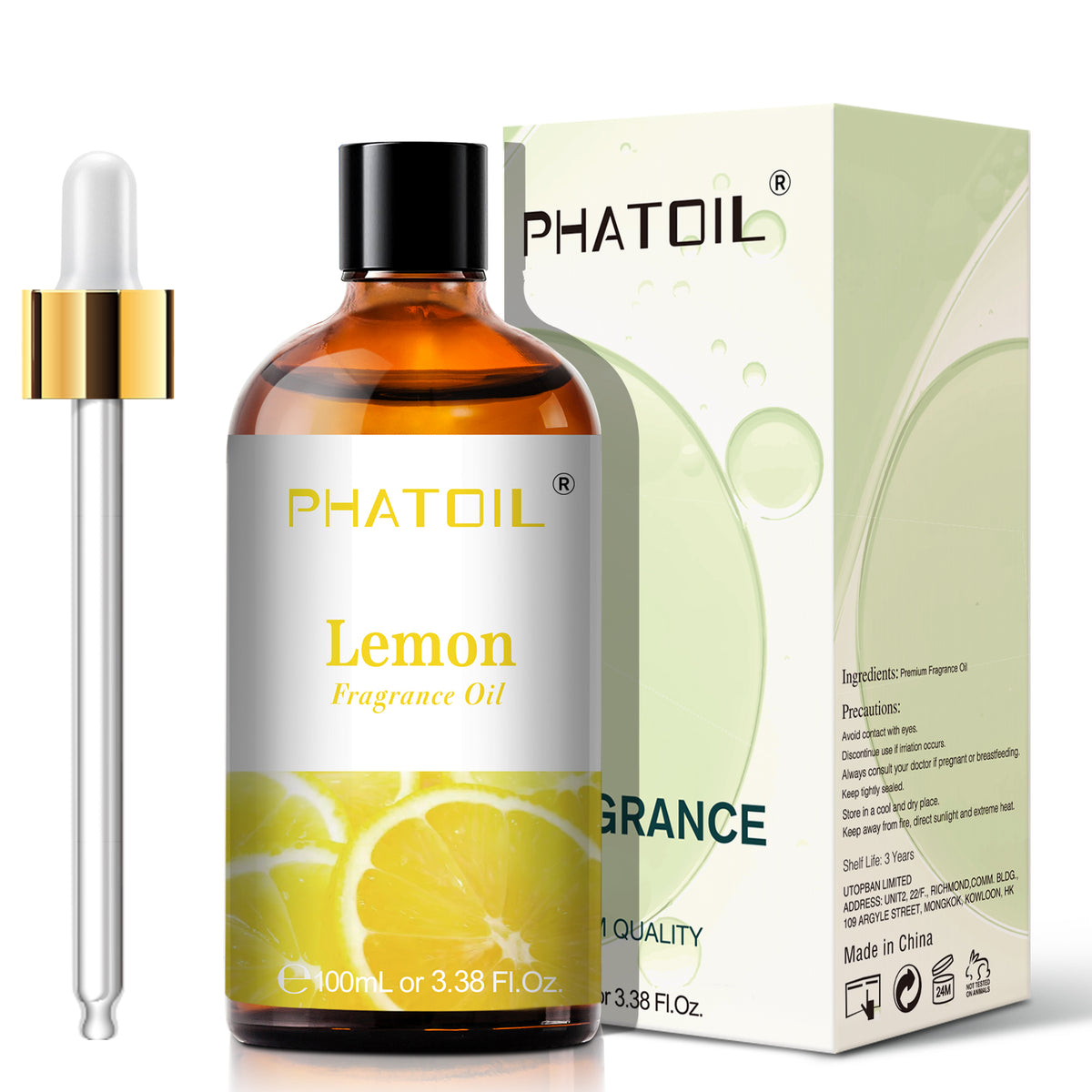PHATOIL Universal Fragrance Oil, Lemon, 3.38 fl oz, 1 Count