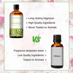 PHATOIL 3.38 Fl Oz Kiwifruit Essential Oils Fragrance Oil for Candle Making, Fruit Scented Oils for Diffuser, Soap Making, Humidifiers, Home Care