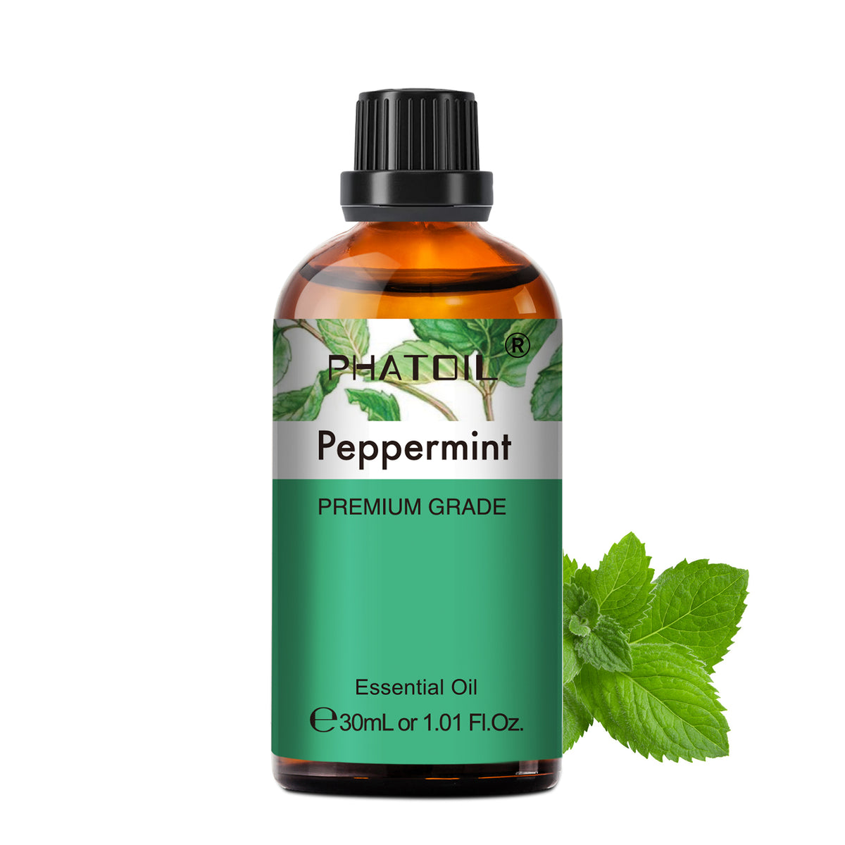PHATOIL Peppermint Essential Oils for Diffusers Humidifier 100% Pure Natural Aromatherapy Massage Bath Sleep Relaxation 30ml/1.01 fl.Oz