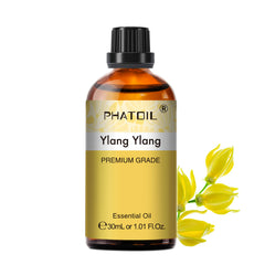PHATOIL Ylang Ylang Essential Oils for Diffusers Humidifier 100% Pure Natural Aromatherapy Massage Bath Sleep Relaxation 30ml/1.01 fl.Oz