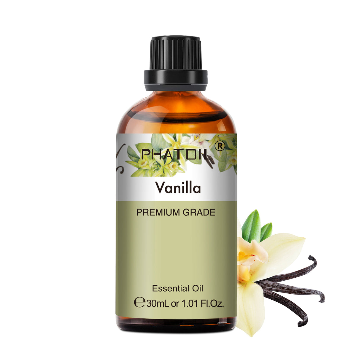 PHATOIL Vanilla Essential Oils for Diffusers Humidifier 100% Pure Natural Aromatherapy Massage Bath Sleep Relaxation 30ml/1.01 fl.Oz