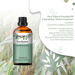 PHATOIL 30ml Eucalyptus Essential Oils for Humidifier 100% Pure Eucalyptus Oil for Massage Relaxation