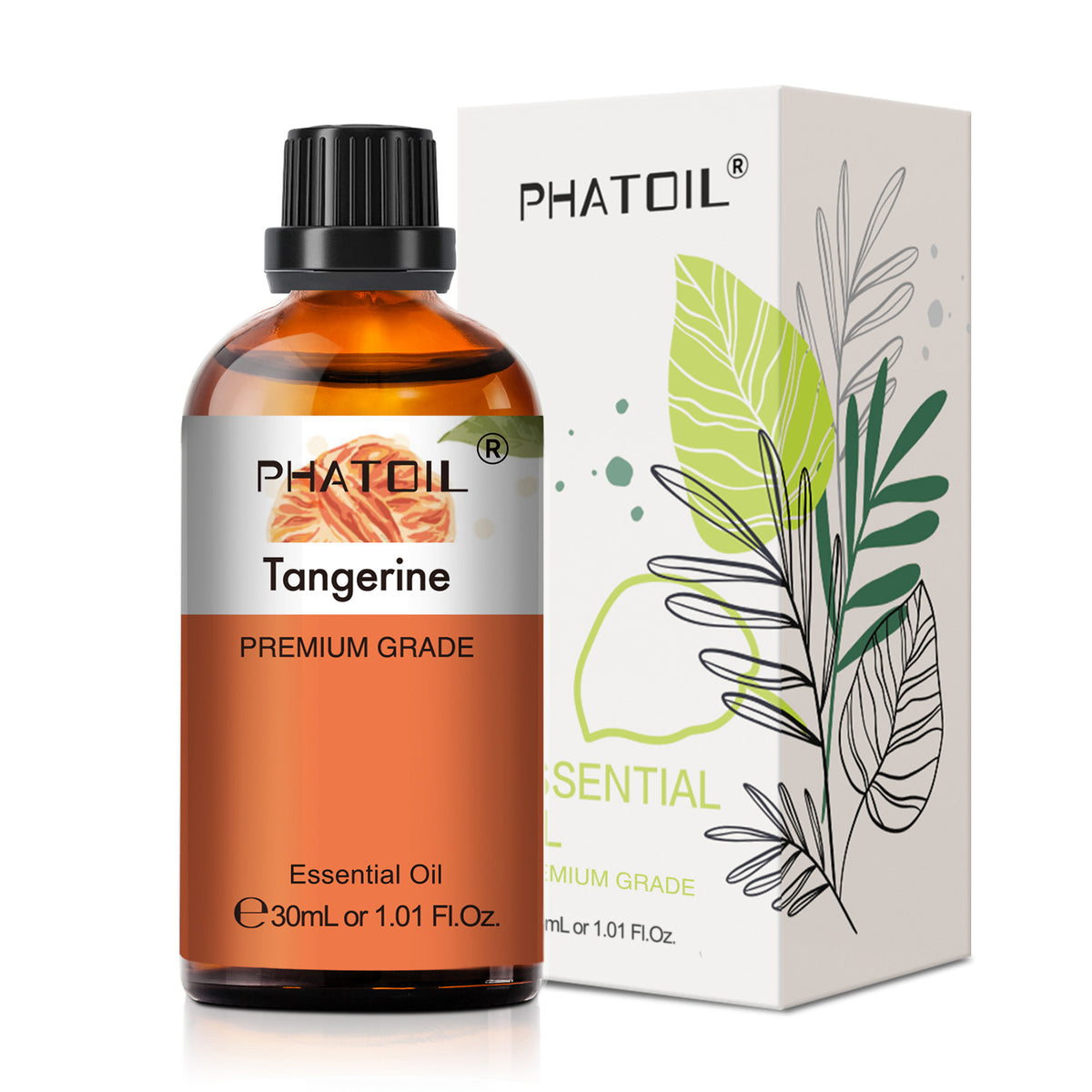 PHATOIL 30Ml Tangerine Essential Oil For Skin And Body, Fragrance Oil For Candle Making, Diffuser, Massage