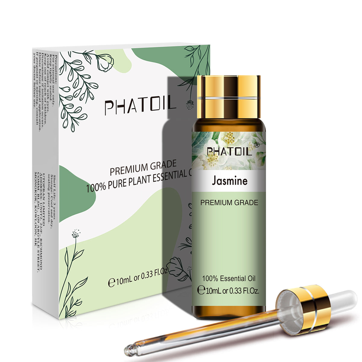 100% Jasmine Essential Oil-0.33Oz-Package-PHATOIL