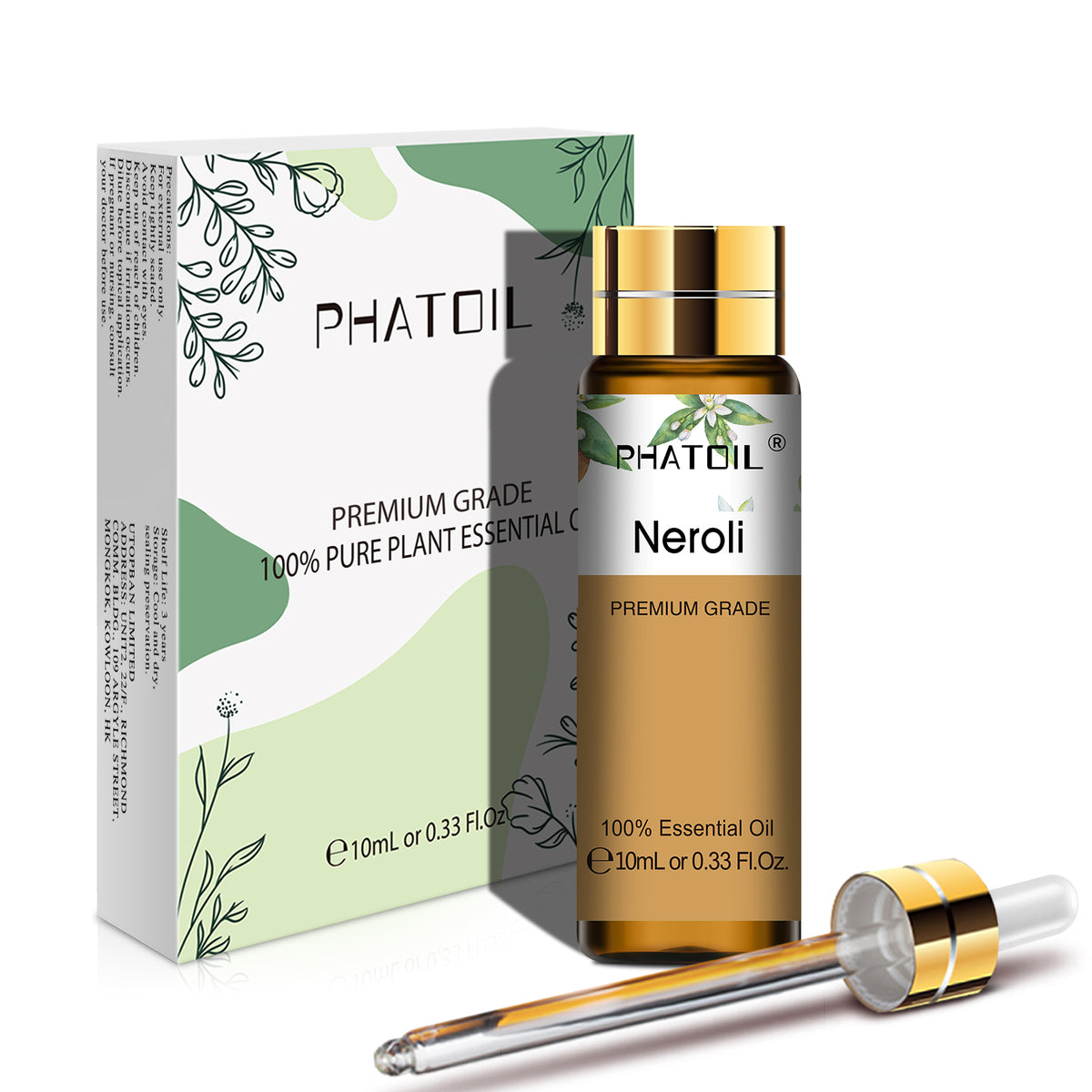 100% Neroli Essential Oil-0.33Oz-Package-PHATOIL