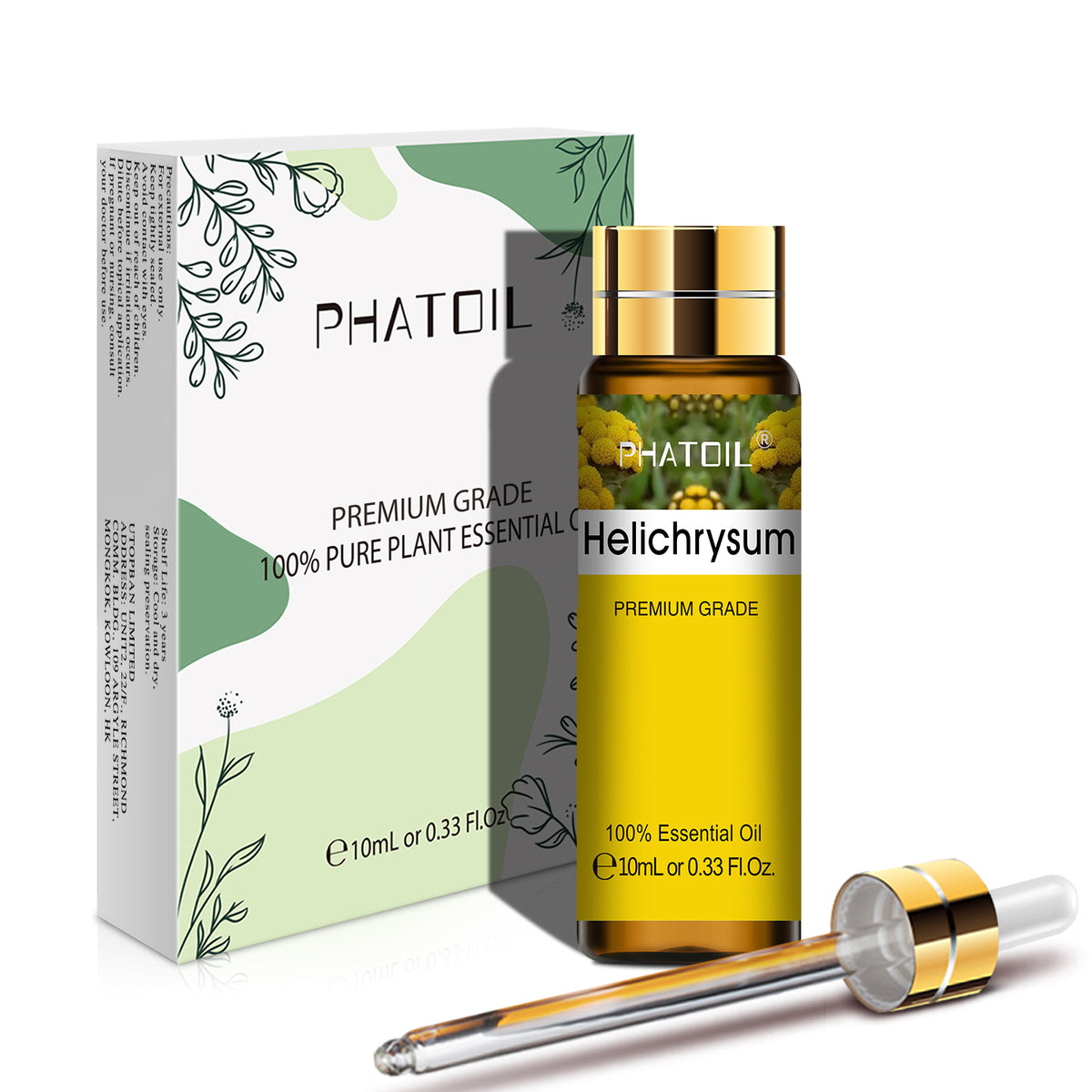 100% Helichrysum Essential Oil-0.33Oz-Package-PHATOIL