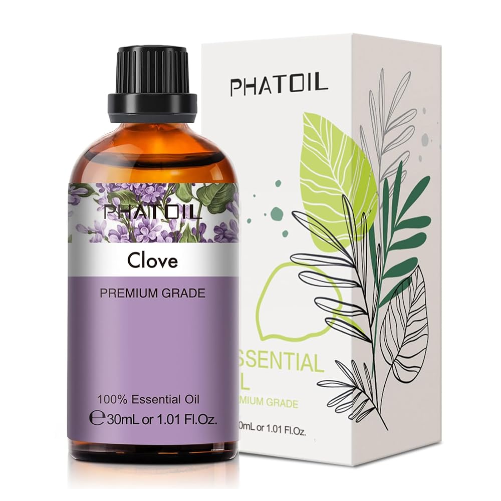 PHATOIL Clove Essential Oils for Diffusers Humidifier 100% Pure Natural Aromatherapy Massage Bath Sleep Relaxation 30ml/1.01 fl.Oz