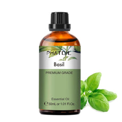 PHATOIL Basil Essential Oils for Diffusers Humidifier 100% Pure Natural Aromatherapy Massage Bath Sleep Relaxation 30ml/1.01 fl.Oz