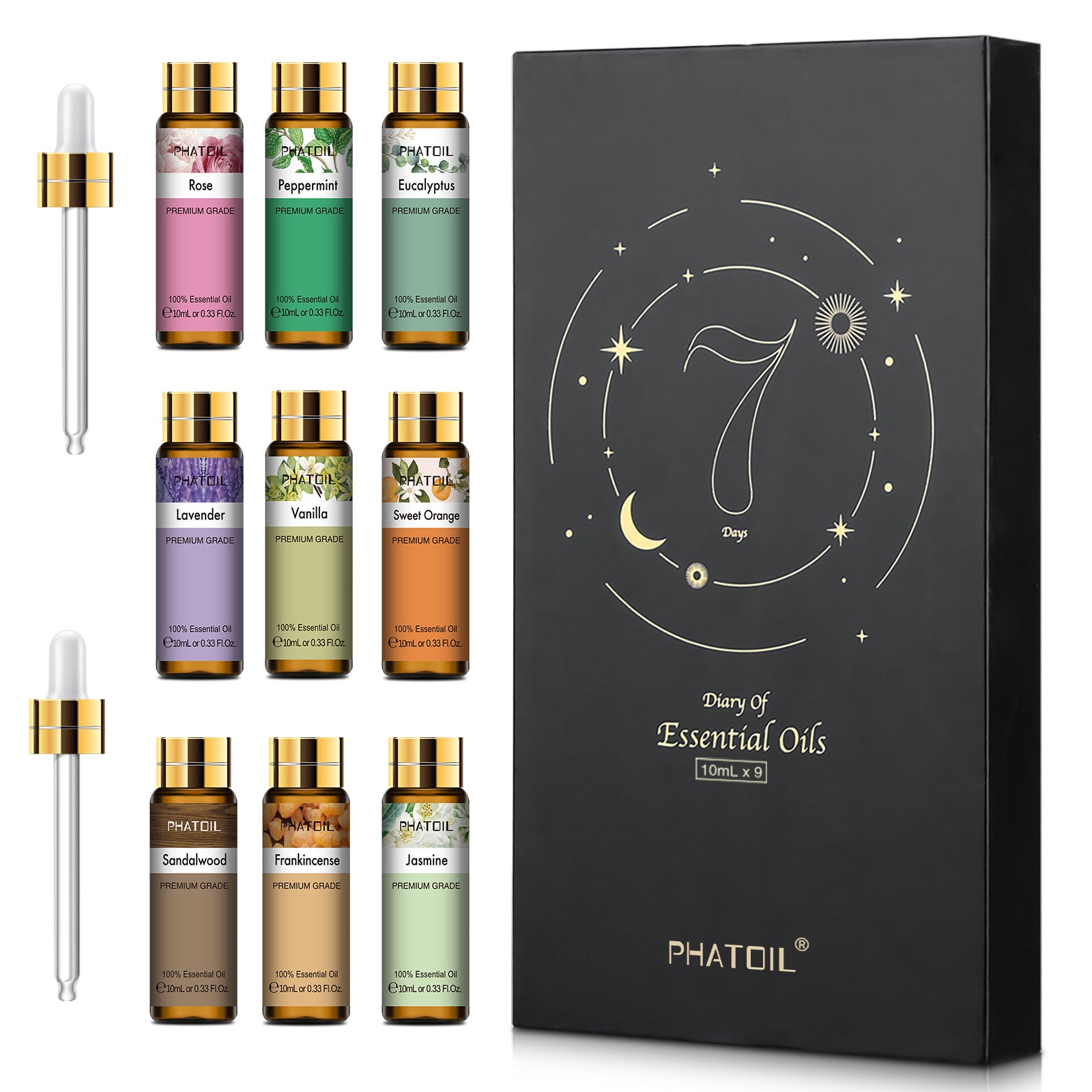 Diary Of Essential Oil Set-9×0.33Oz-Package-PHATOIL